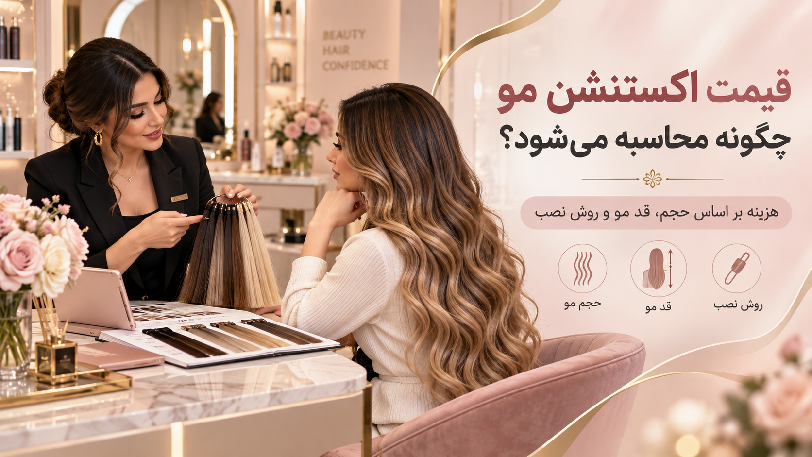 قیمت اکستنشن مو در تهرانپارس